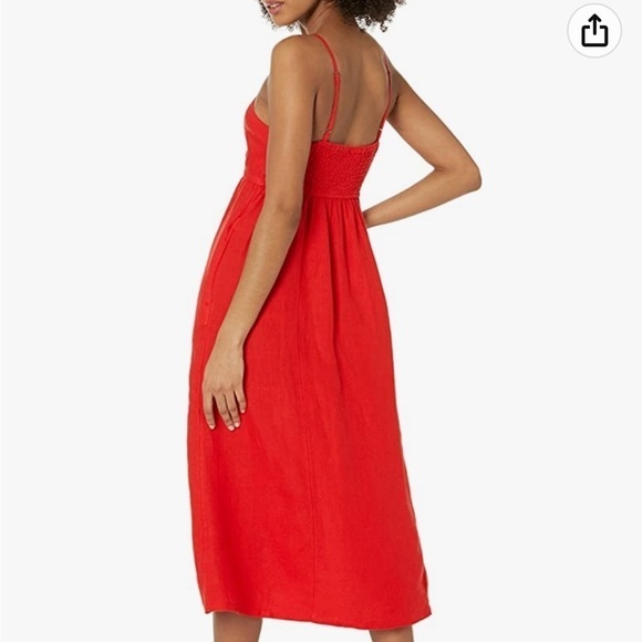 The Drop Women's Maci Strappy V-neck Cut-out Smocked Back Midi Dress - Picture 2 of 7